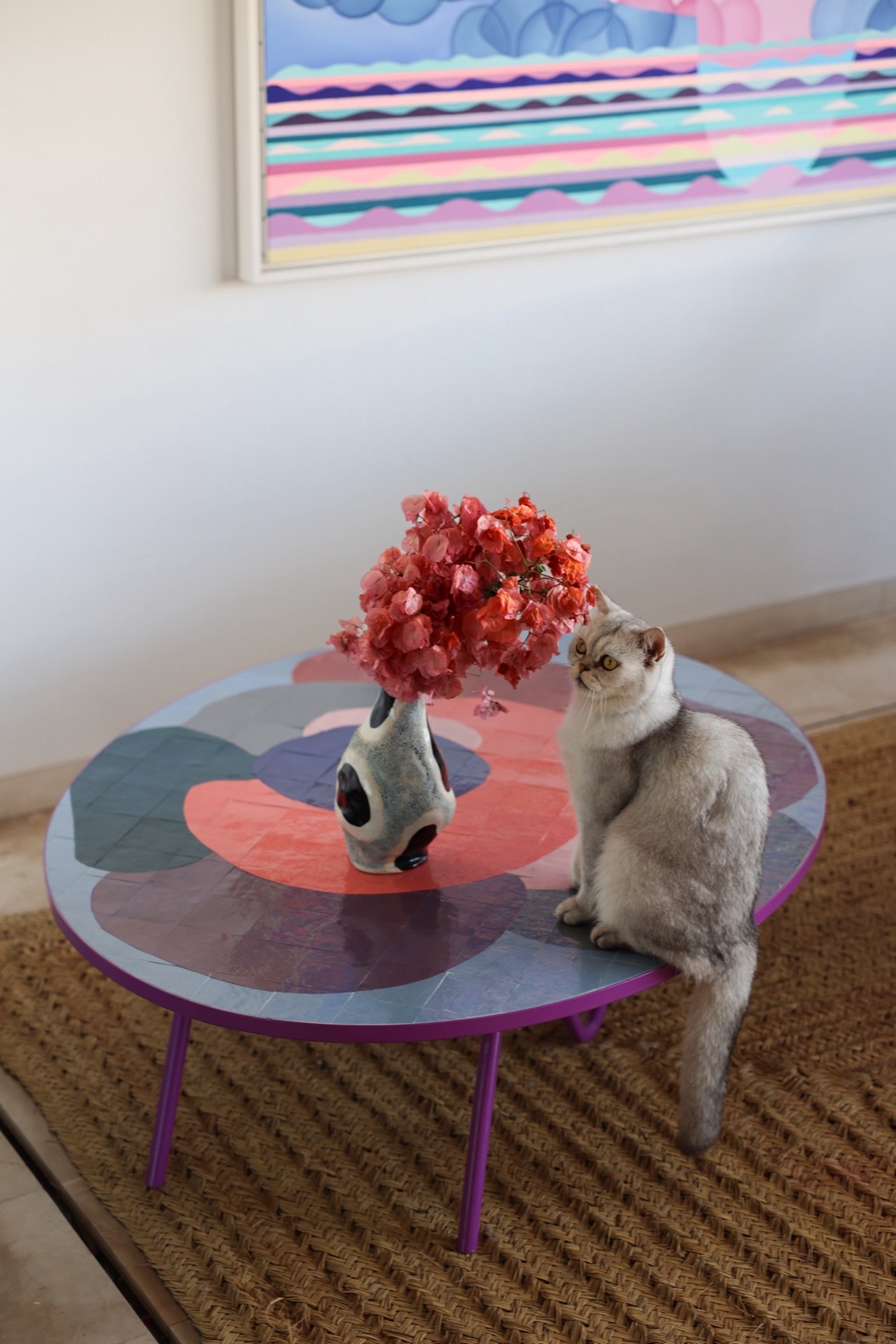 Table basse en zellige